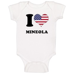 Mineola Nassau County New York State I Love Heart Usa Baby One Piece Mineola Nassau County New York State I Love Heart Usa Baby One Piece