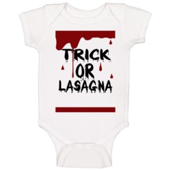Lasagna Trick Or Drinks And Food Halloween Baby One Piece Lasagna Trick Or Drinks And Food Halloween Baby One Piece