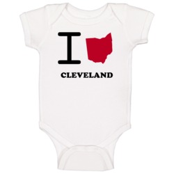 Cleveland Ohio I Love Heart State Baby One Piece Cleveland Ohio I Love Heart State Baby One Piece
