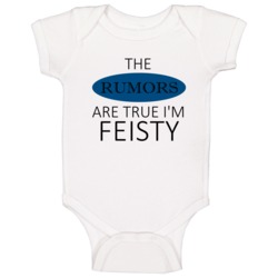 Feisty The Rumors Are True Adjective Baby One Piece Feisty The Rumors Are True Adjective Baby One Piece