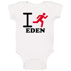 Eden Erie County New York State I Love Heart I Run Baby One Piece Eden Erie County New York State I Love Heart I Run Baby One Piece