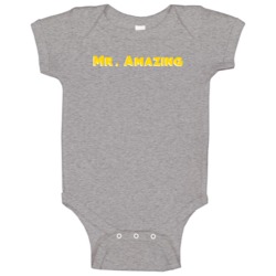 Mr Amazing Adjective Funny Random Baby One Piece Mr Amazing Adjective Funny Random Baby One Piece