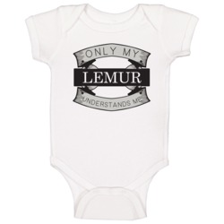 Lemur Only Understands Me Zoo Animal Baby One Piece Lemur Only Understands Me Zoo Animal Baby One Piece