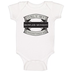 Howler Monkey Only Understands Me Zoo Animal Baby One Piece Howler Monkey Only Understands Me Zoo Animal Baby One Piece