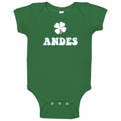 Andes Delaware County New York State Irish Town Luck Baby One Piece Andes Delaware County New York State Irish Town Luck Baby One Piece