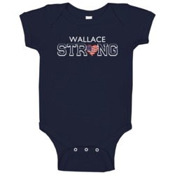 Wallace Last Name Strong American Baby One Piece