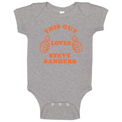 Steve Sanders Sports This Guy Loves Baby One Piece Steve Sanders Sports This Guy Loves Baby One Piece