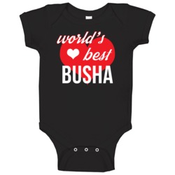 World's Best Busha Romanian Grandmother Baby One Piece World's Best Busha Romanian Grandmother Baby One Piece