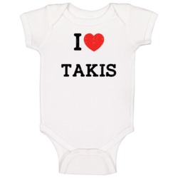I Love Heart Takis First Name Worn Look Baby One Piece I Love Heart Takis First Name Worn Look Baby One Piece