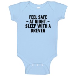 Feel Safe Sleep With A Drever Funny Animal Baby One Piece Feel Safe Sleep With A Drever Funny Animal Baby One Piece