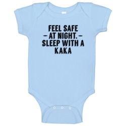 Feel Safe Sleep With A Kaka Funny Animal Baby One Piece Feel Safe Sleep With A Kaka Funny Animal Baby One Piece