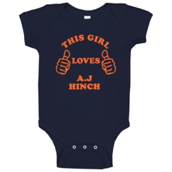 A J Hinch Detroit Michigan Baseball This Girl Loves Baby One Piece A J Hinch Detroit Michigan Baseball This Girl Loves Baby One Piece