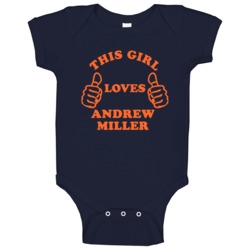 Andrew Miller Detroit Michigan Baseball This Girl Loves Baby One Piece Andrew Miller Detroit Michigan Baseball This Girl Loves Baby One Piece
