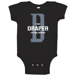 Draper Team Lifetime Member Favorite City Baby One Piece Draper Team Lifetime Member Favorite City Baby One Piece