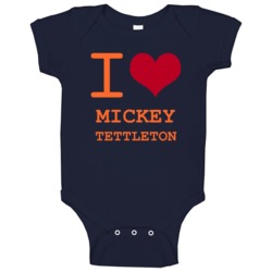 Mickey Tettleton Detroit Michigan Baseball I Love Heart Baby One Piece Mickey Tettleton Detroit Michigan Baseball I Love Heart Baby One Piece