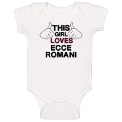 This Girl Loves Ecce Romani Favorite Novel Baby One Piece This Girl Loves Ecce Romani Favorite Novel Baby One Piece