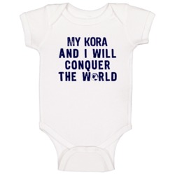 My Kora And I Will Conquer The World Instrument Music Baby One Piece My Kora And I Will Conquer The World Instrument Music Baby One Piece