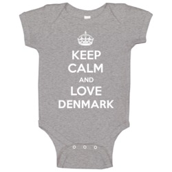 Keep Calm And Love Denmark Parody Baby One Piece Keep Calm And Love Denmark Parody Baby One Piece