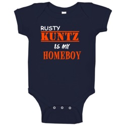 Rusty Kuntz Detroit Michigan Sports Homeboy Baby One Piece Rusty Kuntz Detroit Michigan Sports Homeboy Baby One Piece