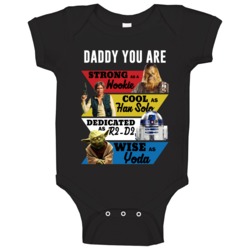 Daddy Strong Cool Wise Star Wars English Dad Father's Day Baby One Pie Daddy Strong Cool Wise Star Wars English Dad Father's Day Baby One Pie