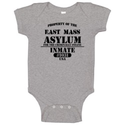 East Mass Michigan Insane Prison Asylum Baby One Piece East Mass Michigan Insane Prison Asylum Baby One Piece