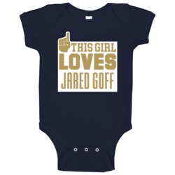 This Girl Loves Jared Goff Los Angeles R Football Team Fan Baby One Pi This Girl Loves Jared Goff Los Angeles R Football Team Fan Baby One Pi