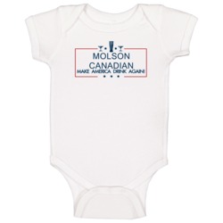Molson Canadian Make America Drink Again Funny Baby One Piece Molson Canadian Make America Drink Again Funny Baby One Piece