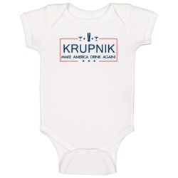 Krupnik Make America Drink Again Funny Baby One Piece Krupnik Make America Drink Again Funny Baby One Piece