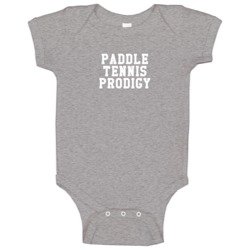 Paddle Tennis Prodigy Fun Sports Baby One Piece Paddle Tennis Prodigy Fun Sports Baby One Piece