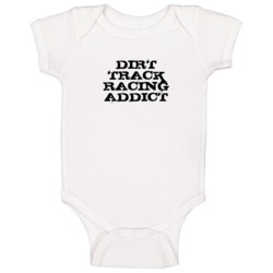 Dirt Track Racing Addict Fun Sports Baby One Piece Dirt Track Racing Addict Fun Sports Baby One Piece