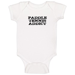 Paddle Tennis Addict Fun Sports Baby One Piece Paddle Tennis Addict Fun Sports Baby One Piece