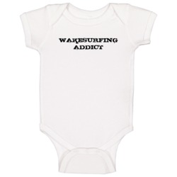 Wakesurfing Addict Fun Sports Baby One Piece Wakesurfing Addict Fun Sports Baby One Piece