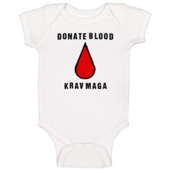 Donate Blood Krav Maga Funny Baby One Piece Donate Blood Krav Maga Funny Baby One Piece