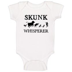 Skunk Animal Whisperer Baby One Piece Skunk Animal Whisperer Baby One Piece