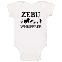 Zebu Animal Whisperer Baby One Piece Zebu Animal Whisperer Baby One Piece