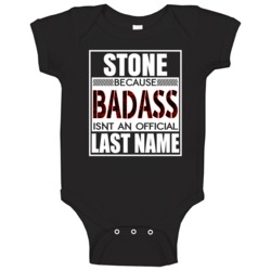 Because Badass Official Last Name Funny Baby One Piece Because Badass Official Last Name Funny Baby One Piece