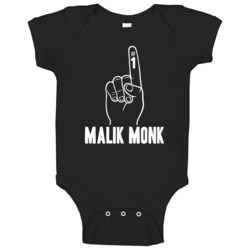 Malik Monk Number 1 Finger Charlotte Basketball Team Fan Baby One Piec Malik Monk Number 1 Finger Charlotte Basketball Team Fan Baby One Piec