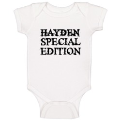 Hayden Special Edition Name Baby One Piece Hayden Special Edition Name Baby One Piece