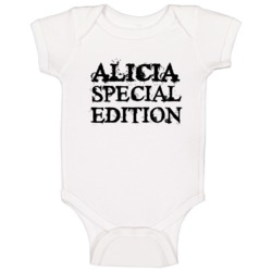 Alicia Special Edition Name Baby One Piece Alicia Special Edition Name Baby One Piece