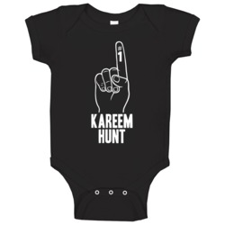 Kareem Hunt Number 1 Finger Kansas City Football Team Fan Baby One Pie Kareem Hunt Number 1 Finger Kansas City Football Team Fan Baby One Pie