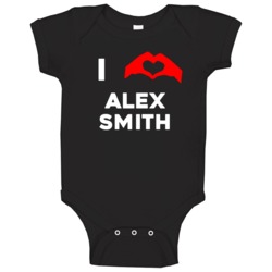 I Heart Alex Smith Kansas City Football Team Fan Baby One Piece I Heart Alex Smith Kansas City Football Team Fan Baby One Piece