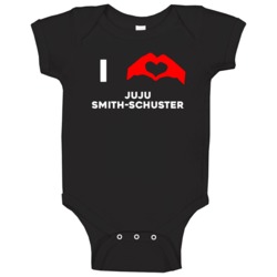 I Heart Juju Smith-schuster Pittsburgh Football Team Fan Baby One Piec I Heart Juju Smith-schuster Pittsburgh Football Team Fan Baby One Piec