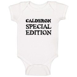 Calderon Special Edition Name Baby One Piece Calderon Special Edition Name Baby One Piece