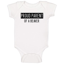 Beaver Proud Parent Animal Baby One Piece Beaver Proud Parent Animal Baby One Piece