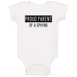 Sphynx Proud Parent Cat Baby One Piece Sphynx Proud Parent Cat Baby One Piece