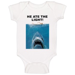 Jaws Shark Head He Ate The Light Movie Quotes Baby One Piece Jaws Shark Head He Ate The Light Movie Quotes Baby One Piece