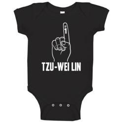 Tzu-wei Lin Number 1 Finger Boston Baseball Team Fan Baby One Piece Tzu-wei Lin Number 1 Finger Boston Baseball Team Fan Baby One Piece