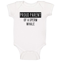 Sperm Whale Proud Parent Animal Baby One Piece Sperm Whale Proud Parent Animal Baby One Piece