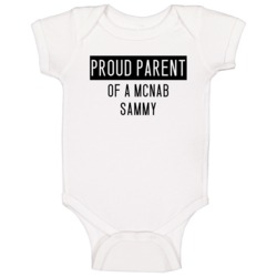 Mcnab Sammy Proud Parent Baby One Piece Mcnab Sammy Proud Parent Baby One Piece