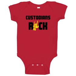 Custodians Rock Cool Badass Custom Job Lover Baby One Piece Custodians Rock Cool Badass Custom Job Lover Baby One Piece